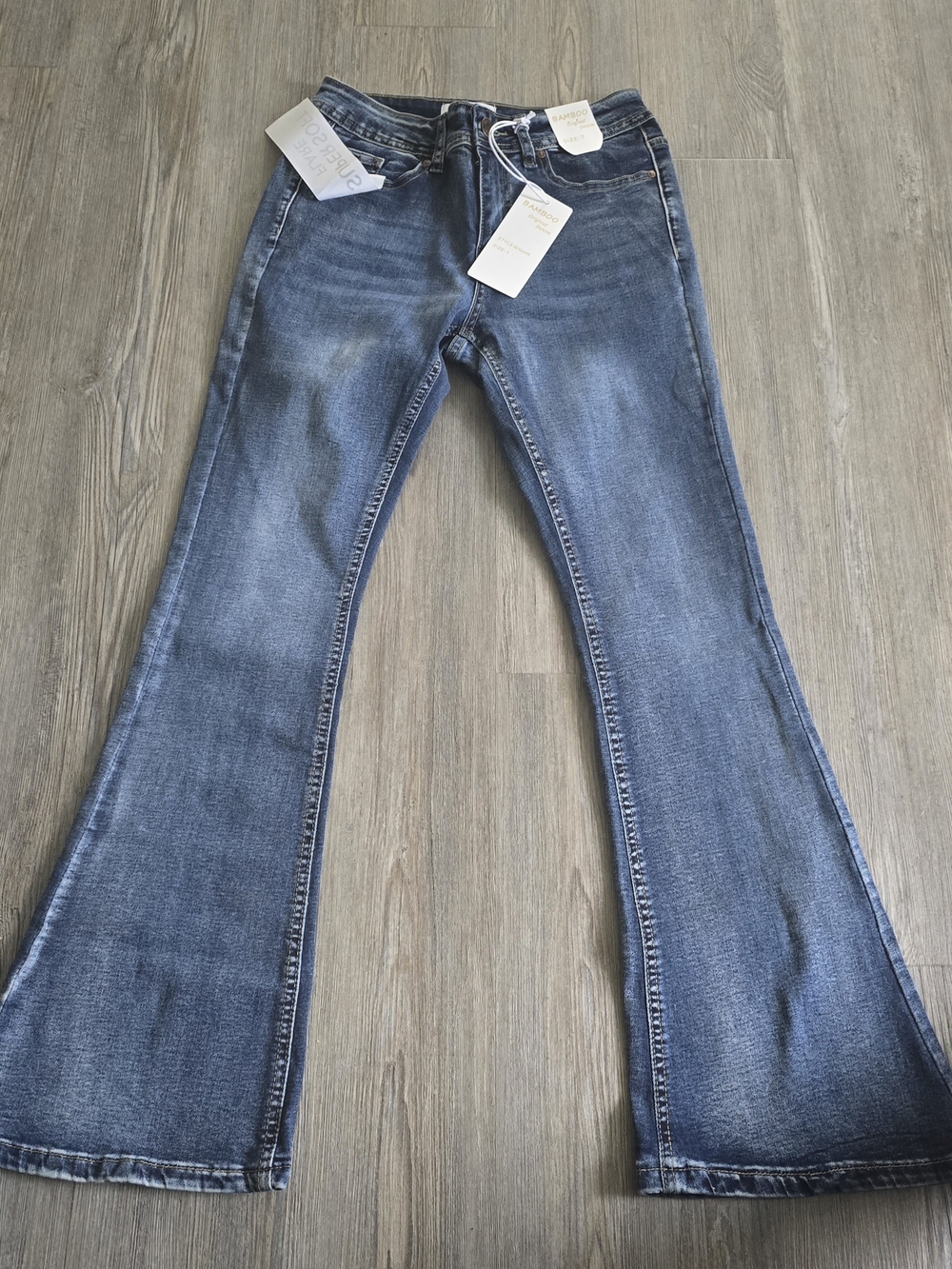 NWT Bamboo Original Denim Super Soft Flare Jeans – Medium Wash